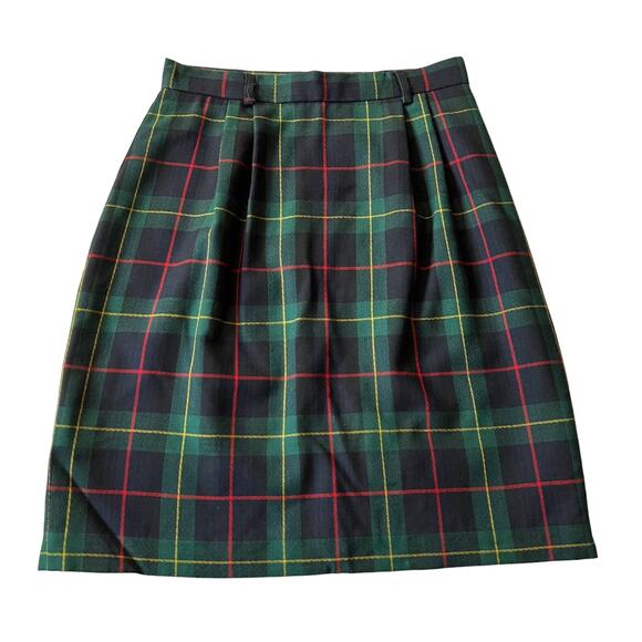 Vintage JH Collectibles 100% Pure Wool Plaid Knee Length Skirt Size 6 Academia - Picture 1 of 12